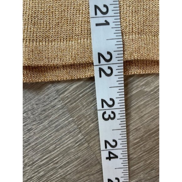 Jeanne Pierre Metallic Gold Mock Neck Long Sleeve Sweater Sz SP - Picture 9 of 9